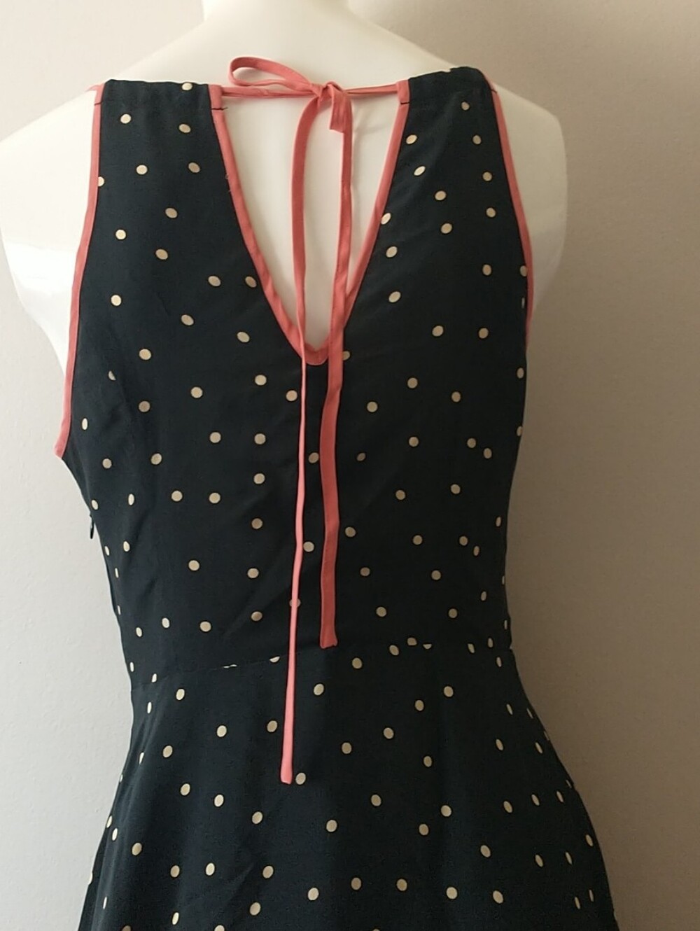 Girls from Savoy Gull Wing Dress Black Silk Rockabilly Pinup - Picture 8 of 11